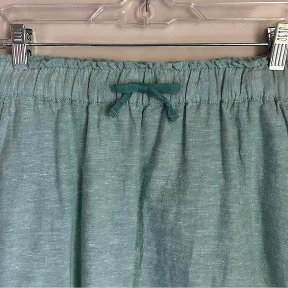 Patagonia Light Teal Green Elastic/Drawstring Waist Hemp/Cotton Skirt Sz Medium - Picture 2 of 7